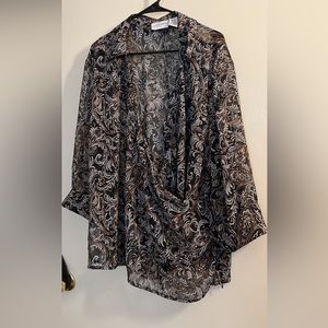 Jaclyn Smith Mock-Wrap Paisley Blouse 🔥 price dropped! 🔥